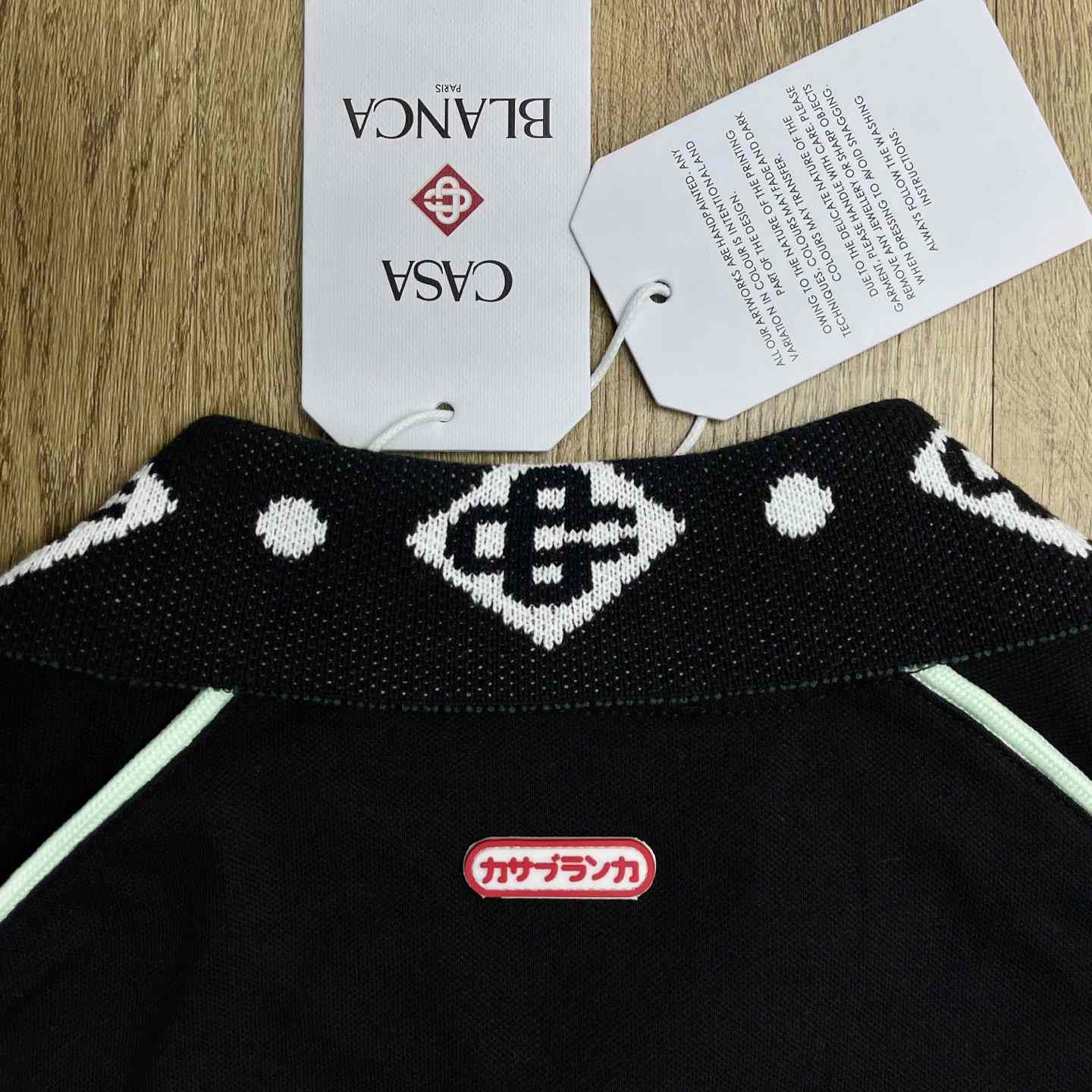 Casablanca Chenille Collar Raglan Polo Shirt   c1107 - EUR FASHION