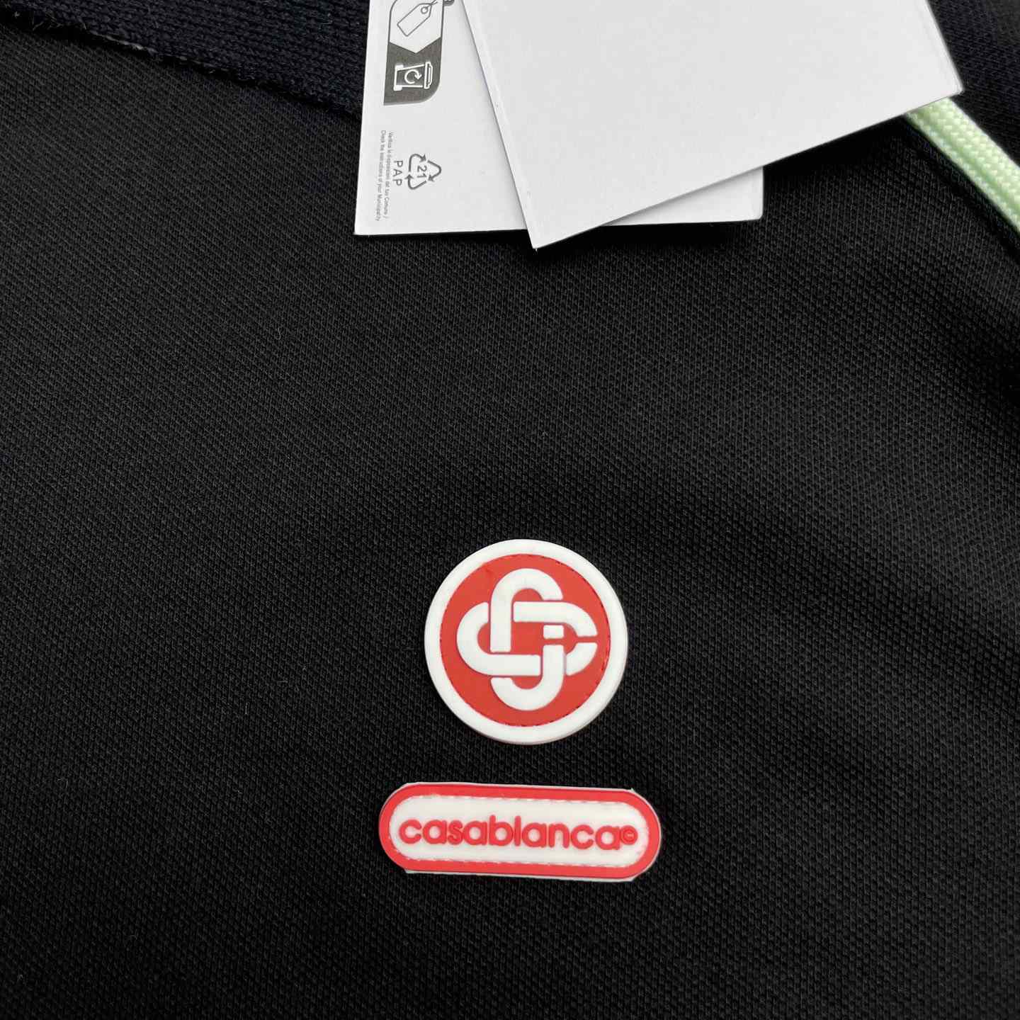 Casablanca Chenille Collar Raglan Polo Shirt   c1107 - EUR FASHION