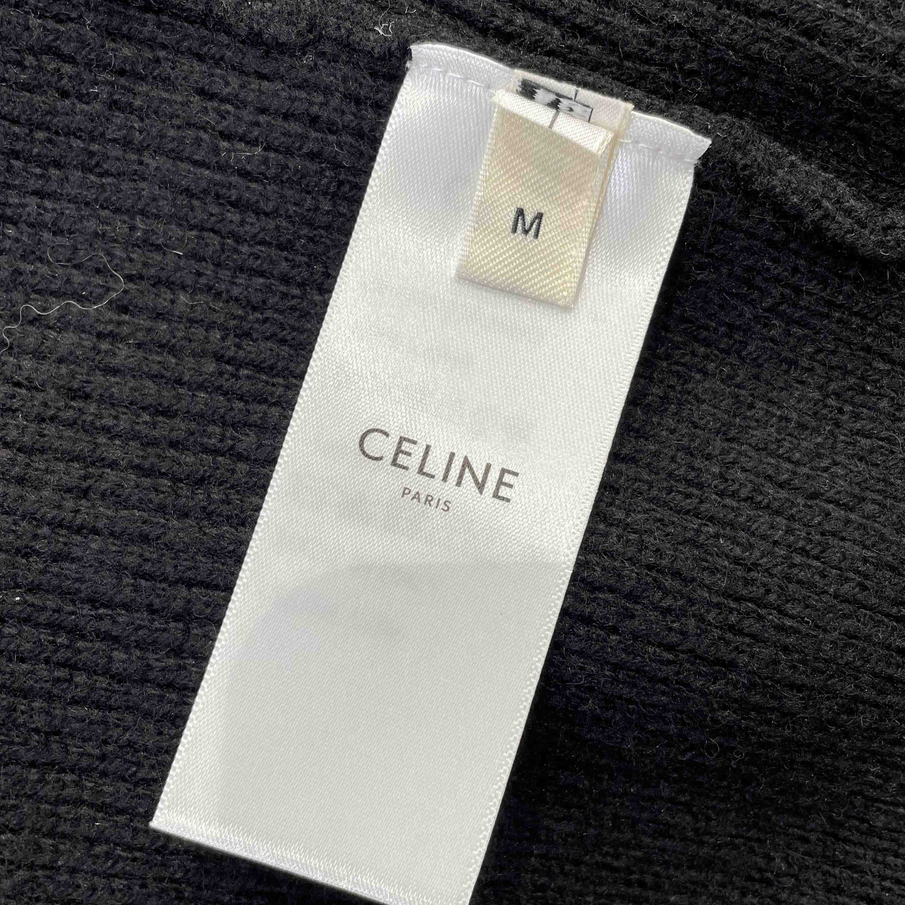 Celine Triomphe Trucker Sweater In Ribbed Wool - EUR FASHION
