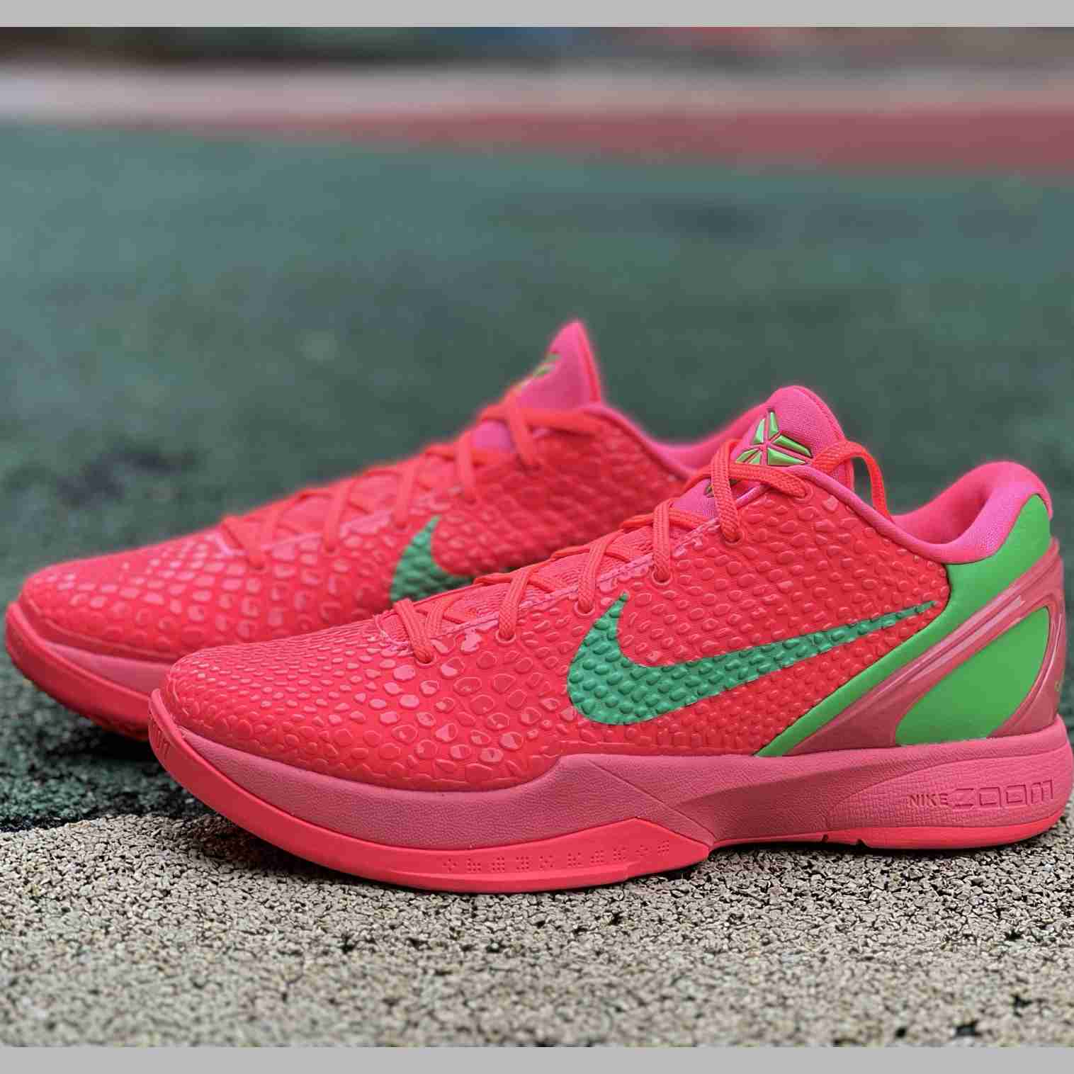 Nike Zoom Kobe 6 Protro “Reverse All-Star” Custom Basketball Shoes Red/Green  - EUR FASHION