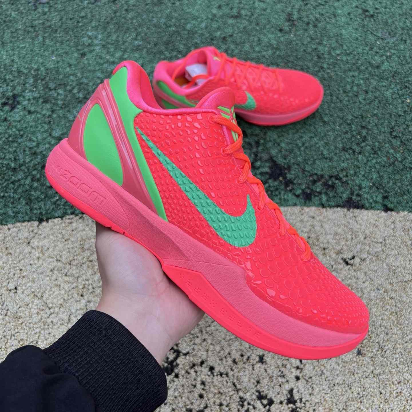 Nike Zoom Kobe 6 Protro “Reverse All-Star” Custom Basketball Shoes Red/Green  - EUR FASHION