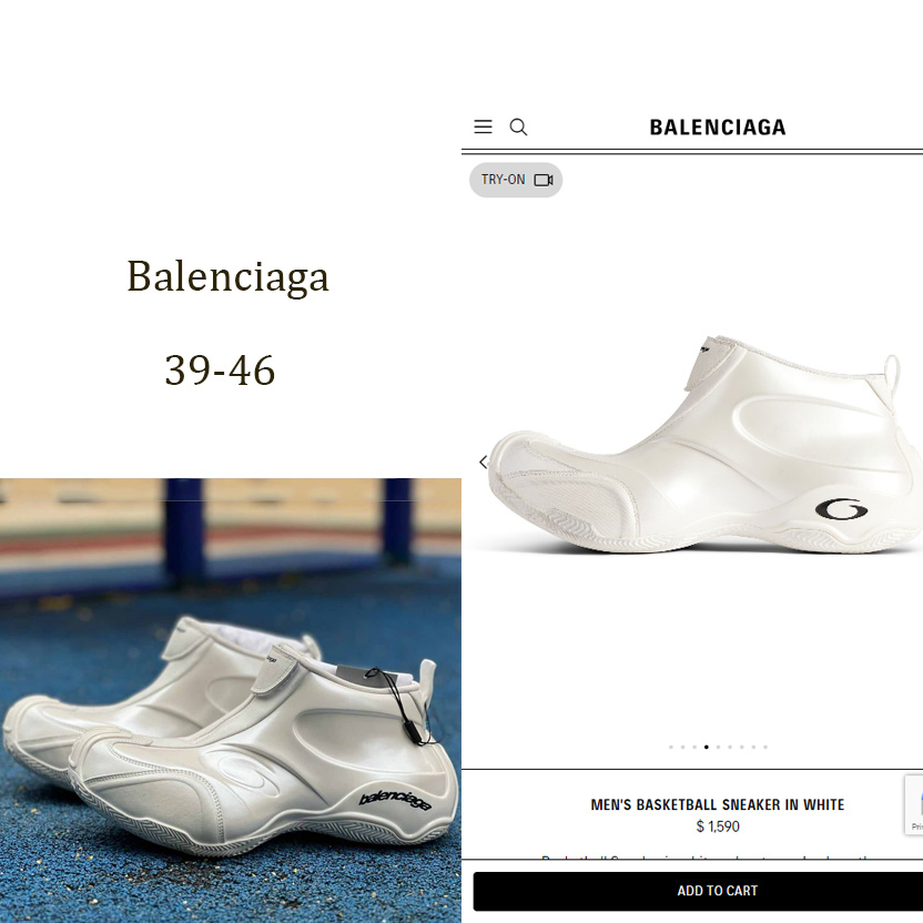 Balenciaga Basketball Sneaker In White  - EUR FASHION
