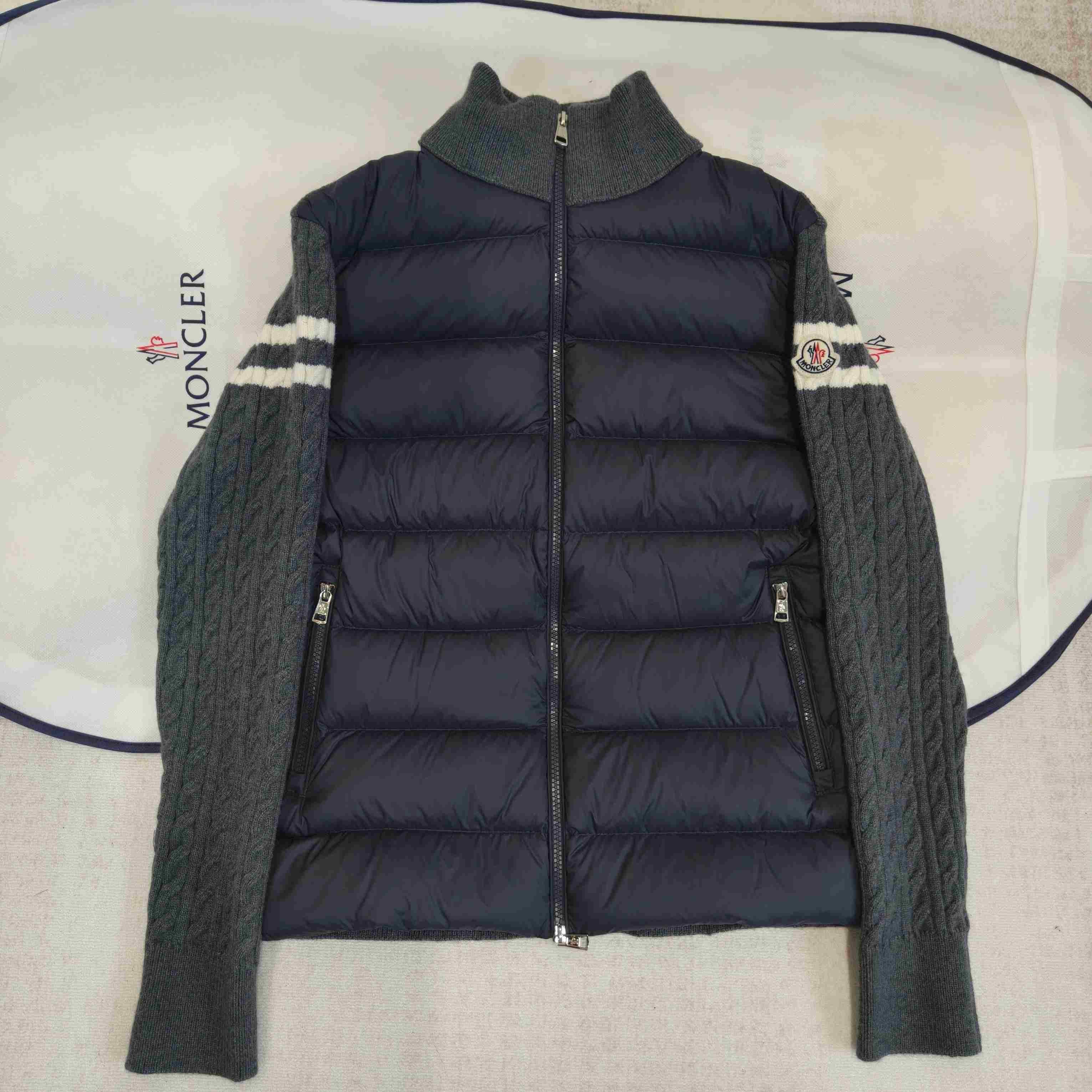 Moncler Padded Wool Zip-Up Cardigan - EUR FASHION