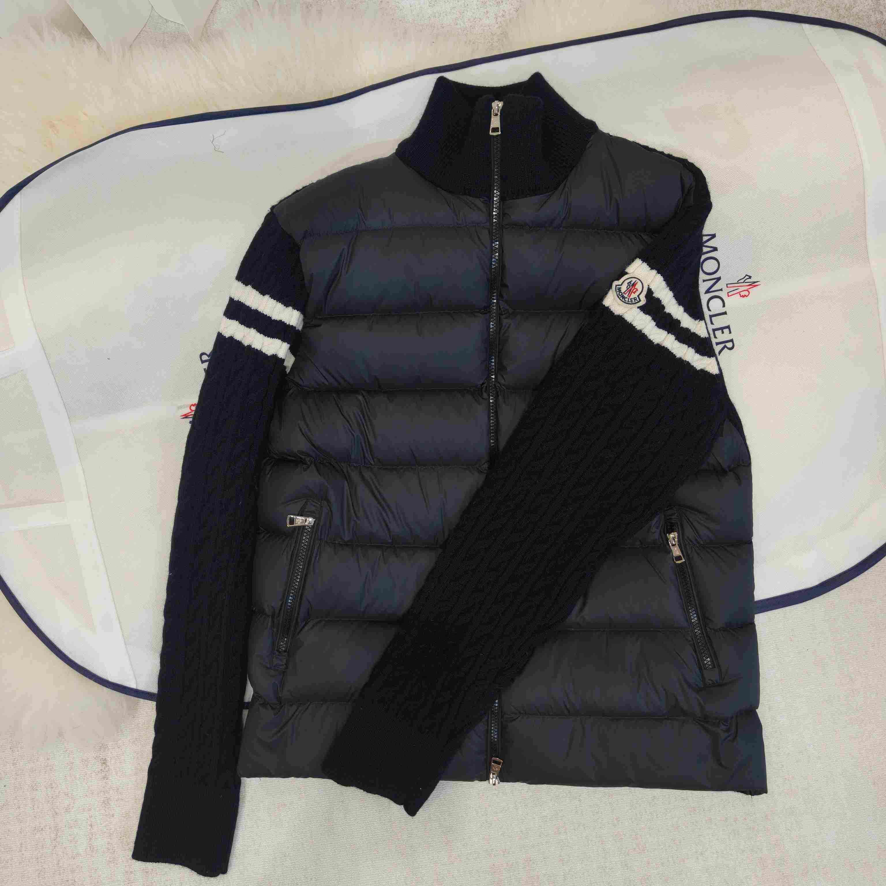 Moncler Padded Wool Zip-Up Cardigan - EUR FASHION