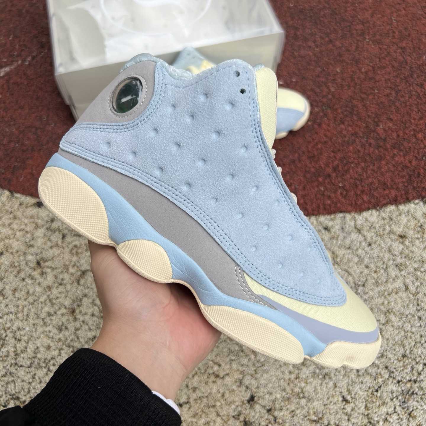 SoleFly x Air Jordan 13 “White/Light Blue” High-Top Lifestyle Sneakers DX5763-100 - EUR FASHION