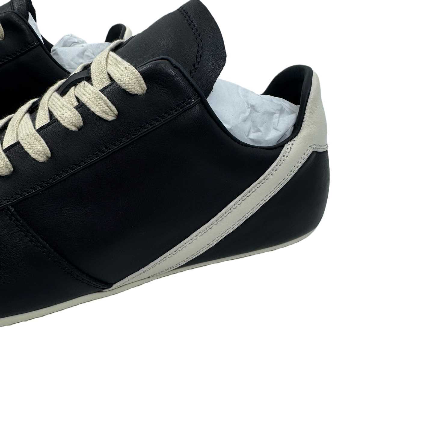 Rick Owens Minimal Sneak Leather Panel Sneakers - EUR FASHION