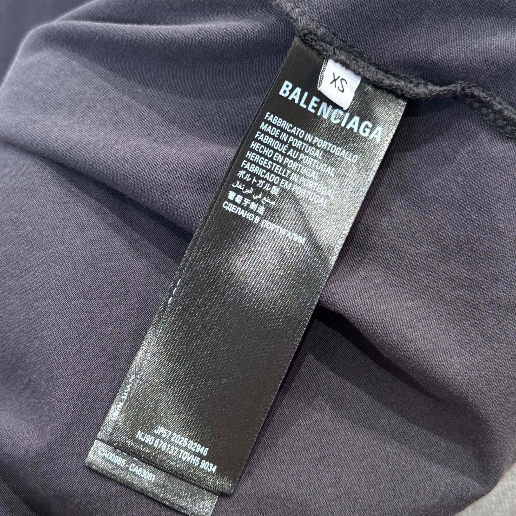 Balenciaga Back T-Shirt Medium Fit in Faded Black /Red - EUR FASHION