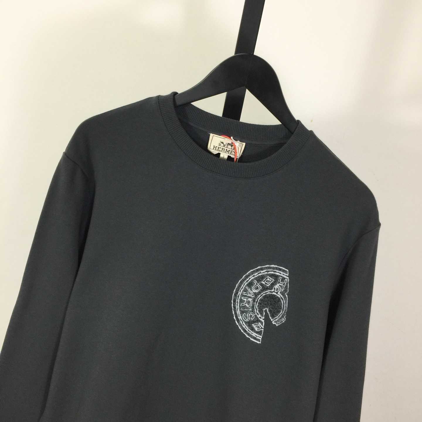 Hermes Crew-neck Embroidered Sweatshirt - EUR FASHION