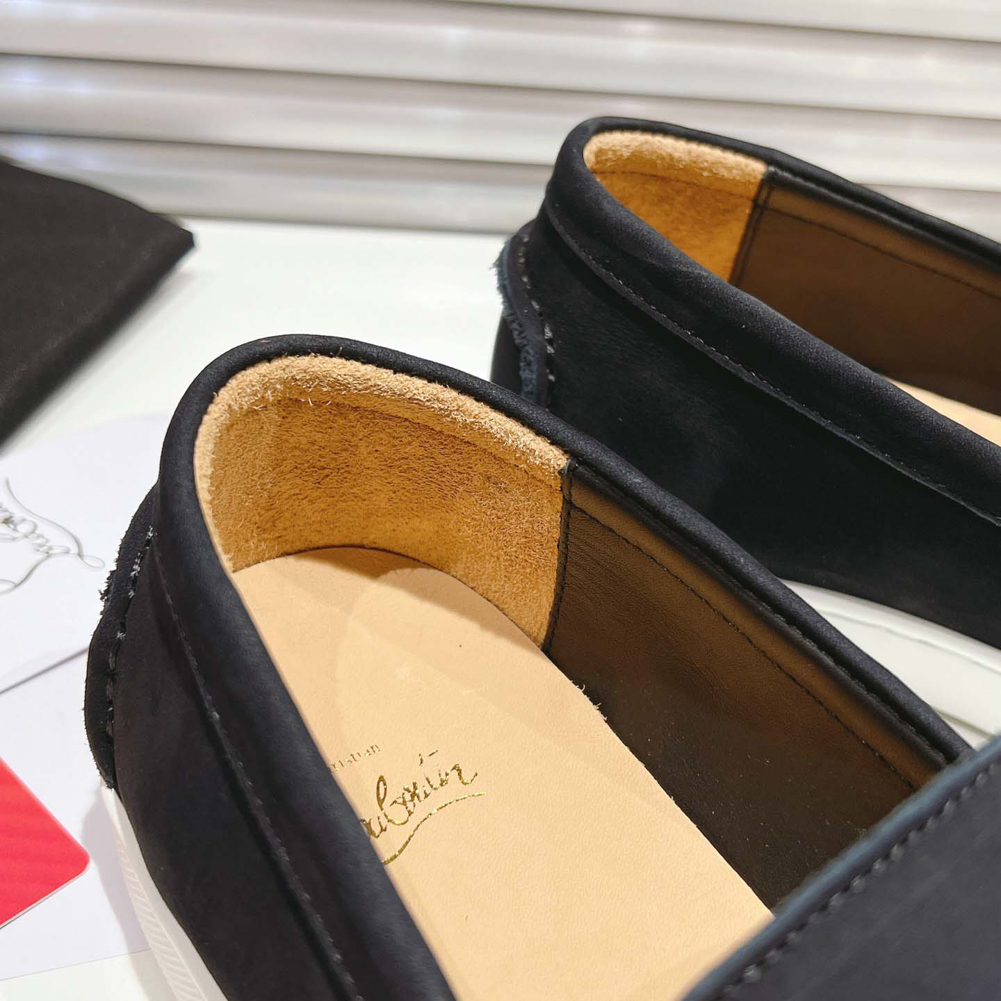 Christian Louboutin Boat Shoes - Reversed nubuck leather - EUR FASHION