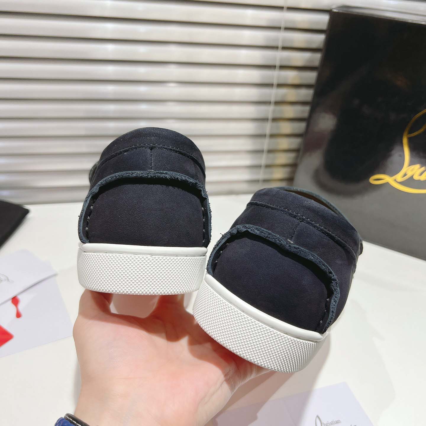 Christian Louboutin Boat Shoes - Reversed nubuck leather - EUR FASHION