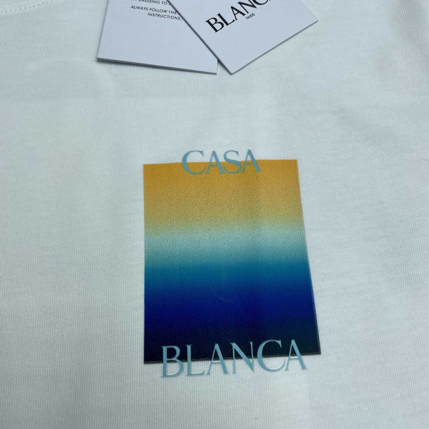 Casablanca Gradient Square Short Sleeve T-Shirt   C1102 - EUR FASHION