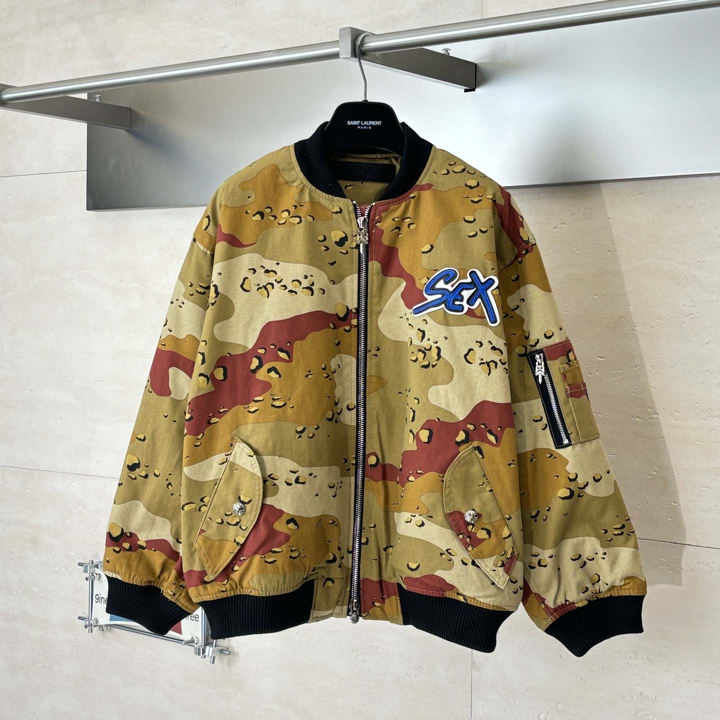 Chrome Hearts Matty Boy Desert Camouflage Sex Records Bomber Jacket - EUR FASHION
