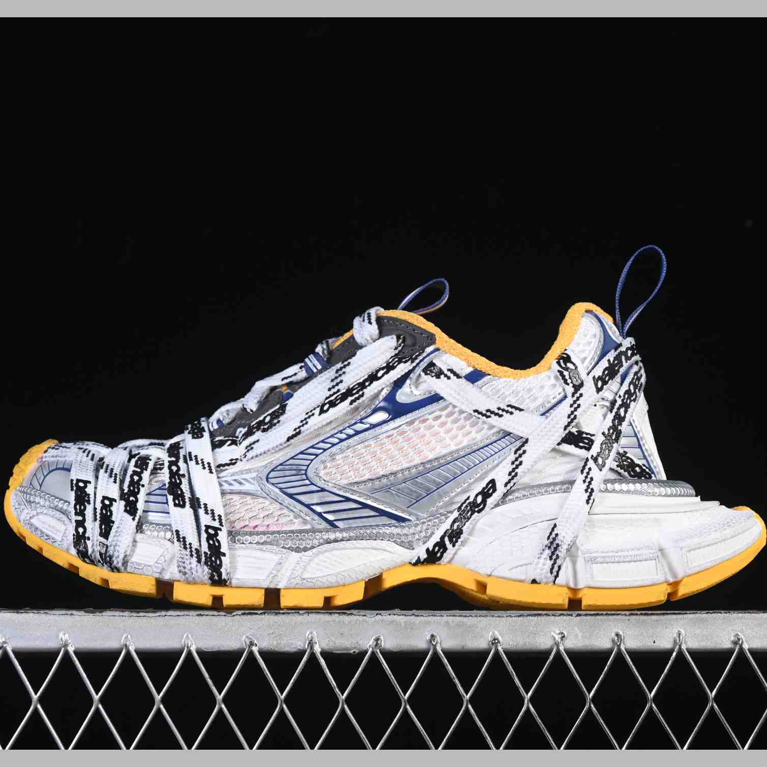  Balenciaga 3XL “White Yellow” Mesh Lace-Up Sneaker - EUR FASHION