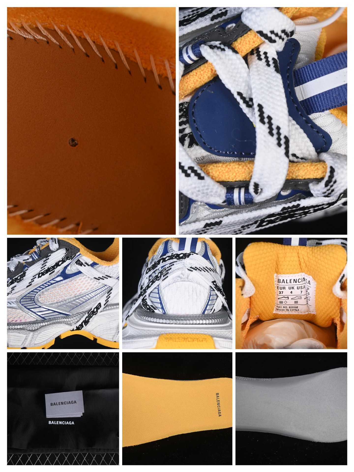  Balenciaga 3XL “White Yellow” Mesh Lace-Up Sneaker - EUR FASHION