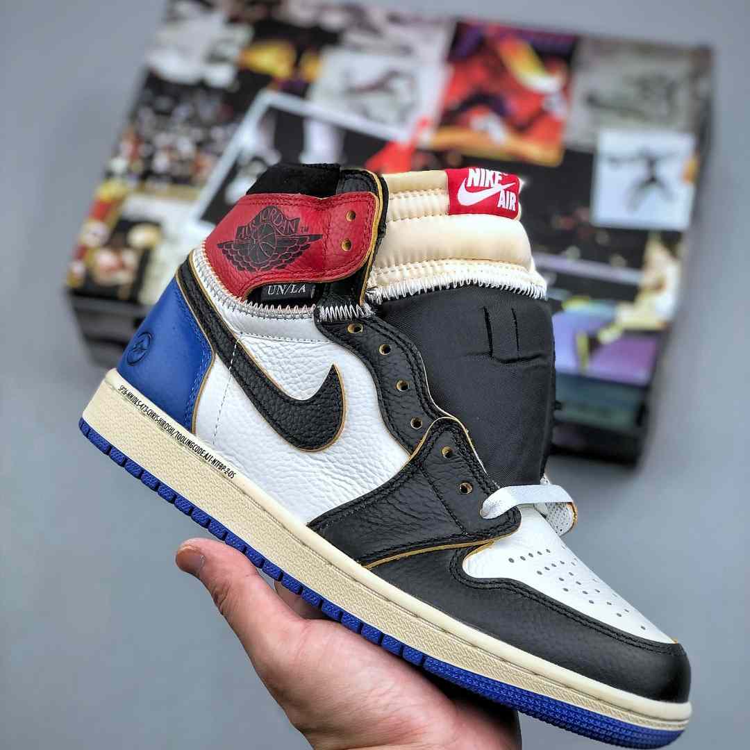 Union LA x Fragment Design x Air Jordan 1 High OG “Black White Blue” IO7847-002 - EUR FASHION