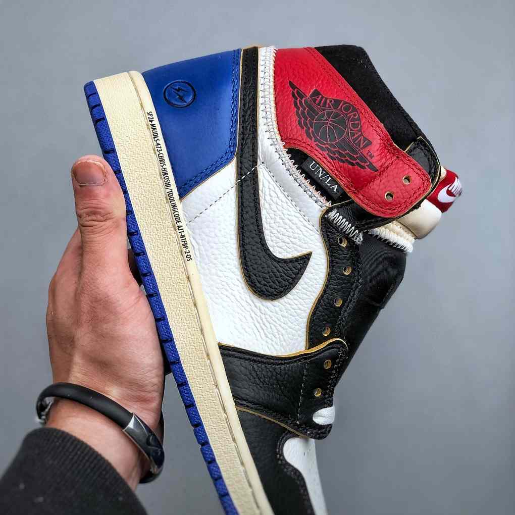 Union LA x Fragment Design x Air Jordan 1 High OG “Black White Blue” IO7847-002 - EUR FASHION