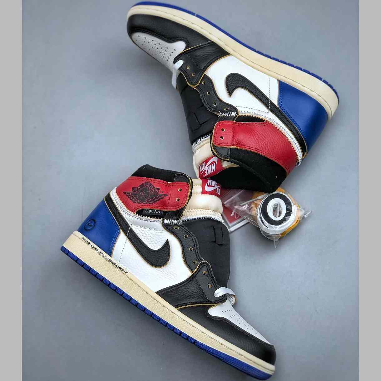 Union LA x Fragment Design x Air Jordan 1 High OG “Black White Blue” IO7847-002 - EUR FASHION