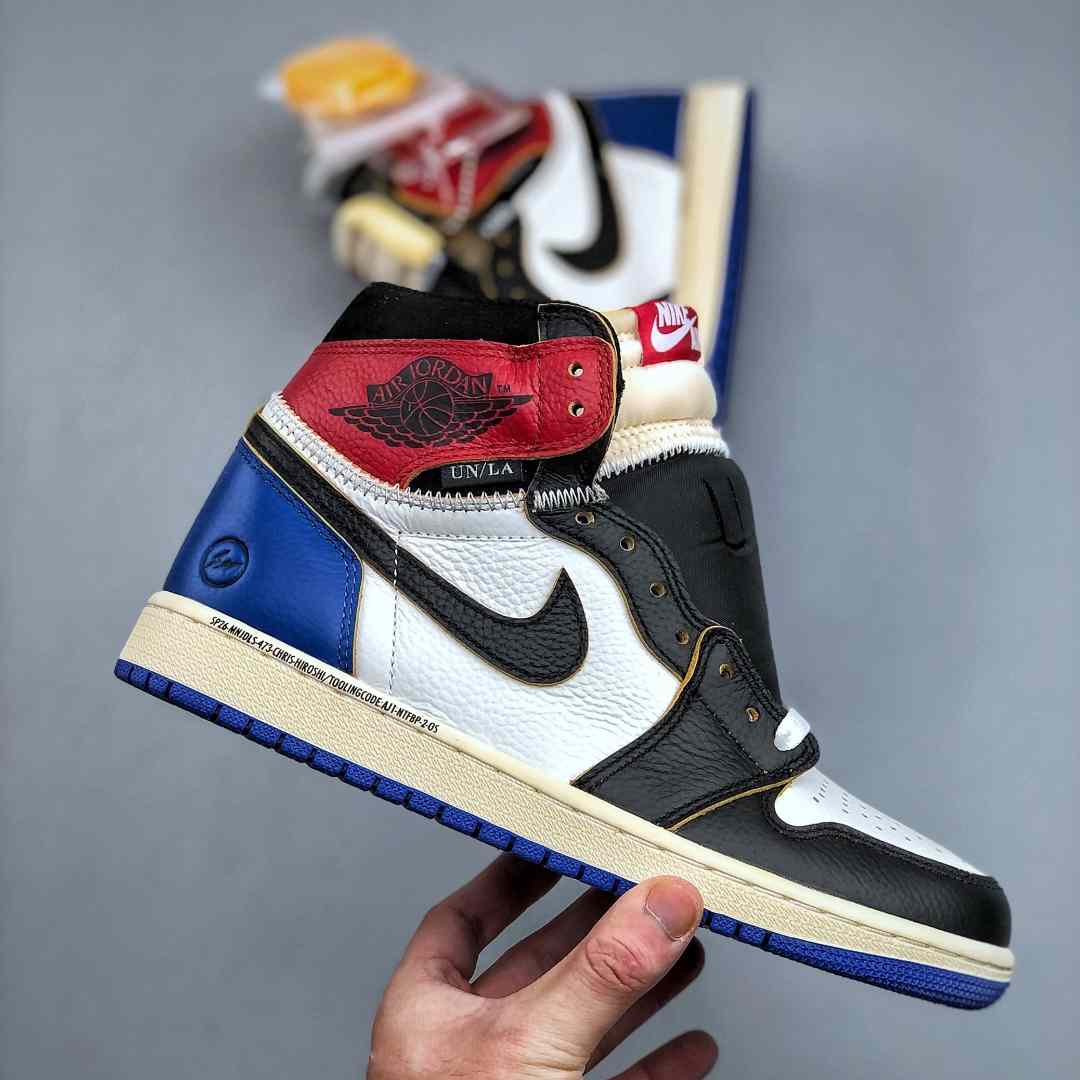 Union LA x Fragment Design x Air Jordan 1 High OG “Black White Blue” IO7847-002 - EUR FASHION