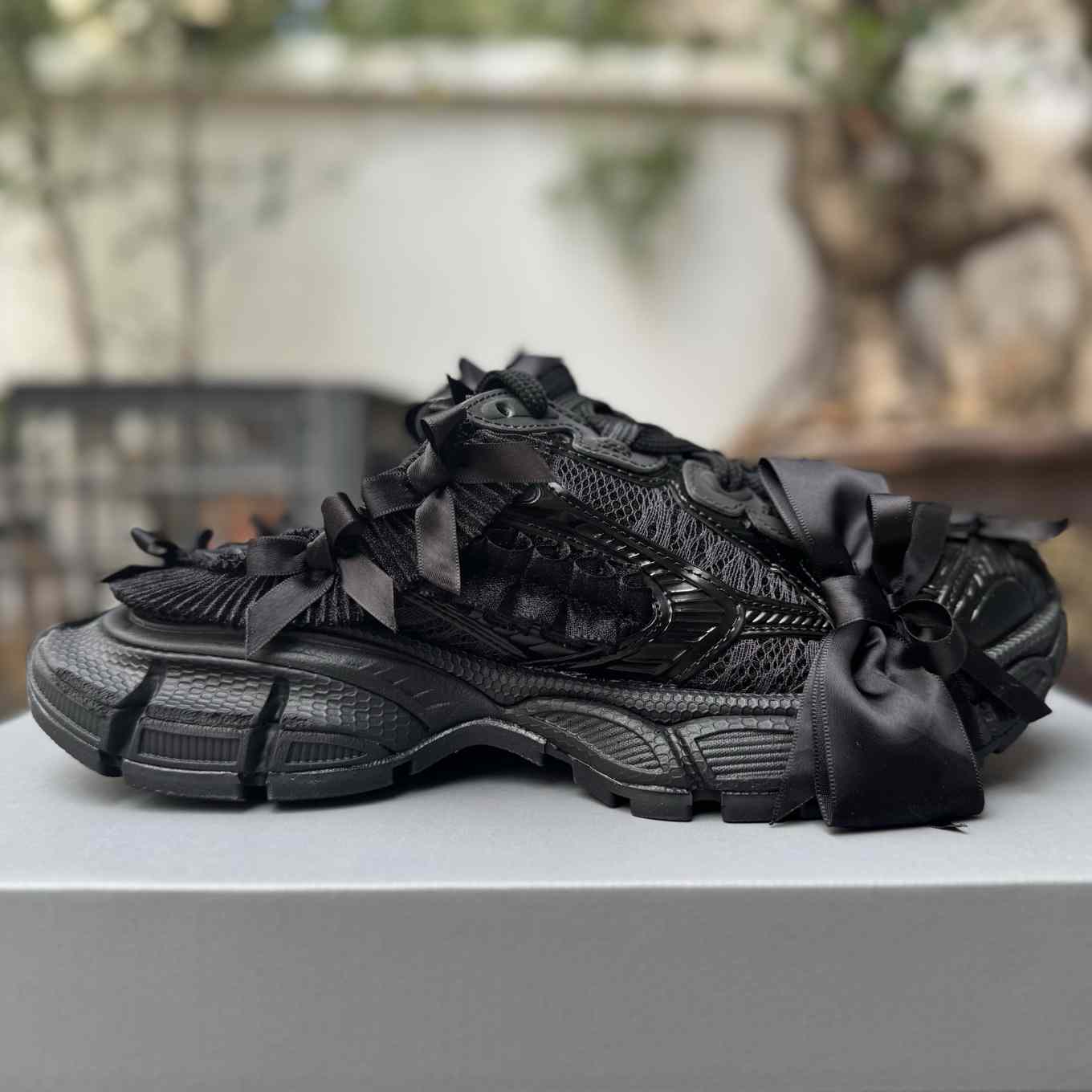 Balenciaga 3XL Mule “Black” Distressed Closed-Toe Half Slip-On Sneaker  - EUR FASHION