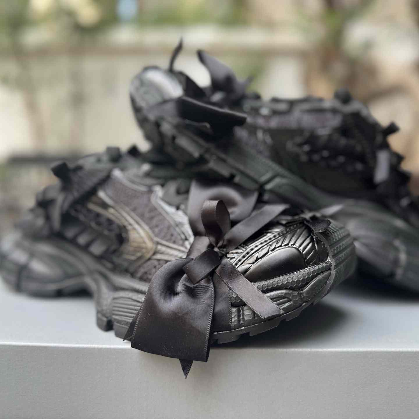 Balenciaga 3XL Mule “Black” Distressed Closed-Toe Half Slip-On Sneaker  - EUR FASHION