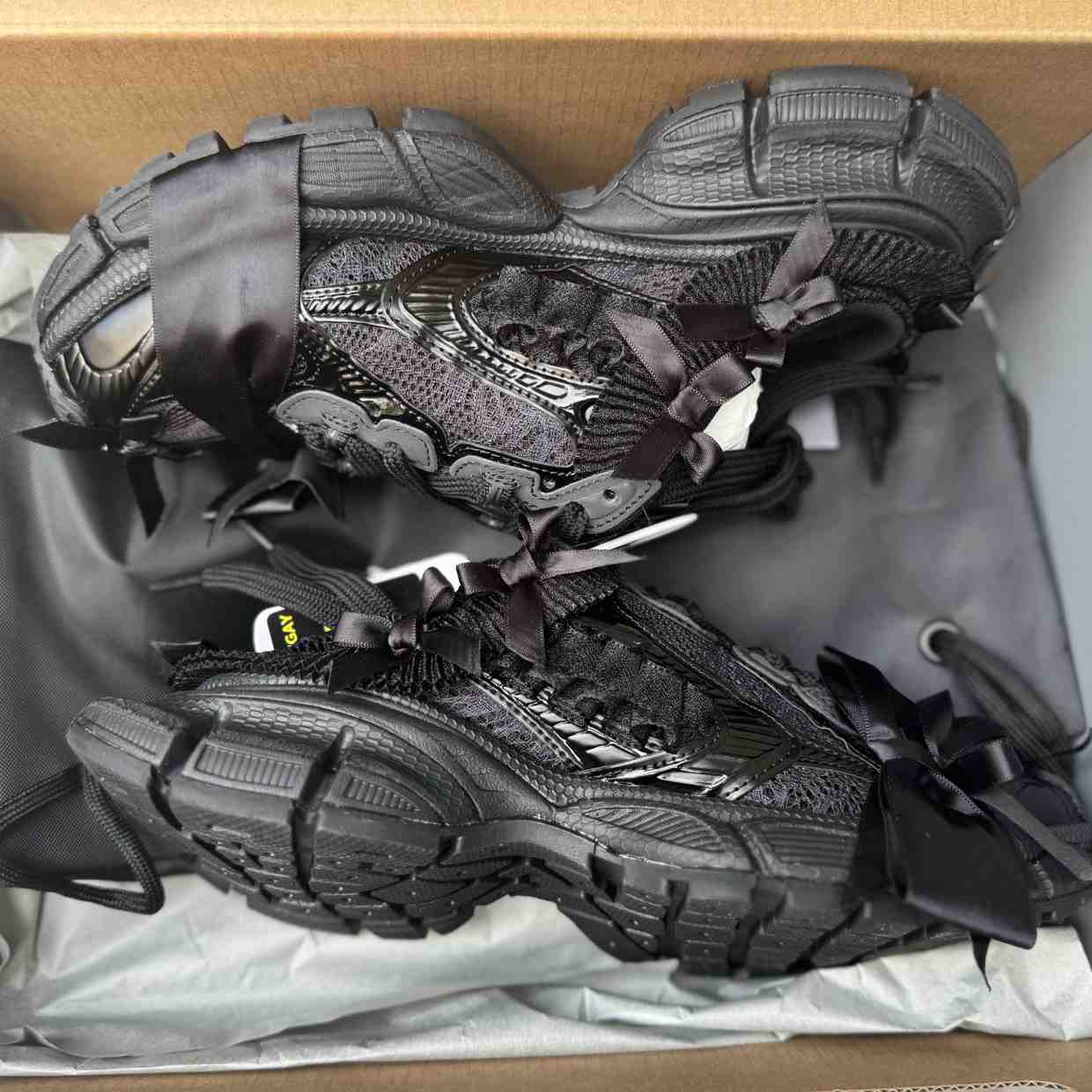 Balenciaga 3XL Mule “Black” Distressed Closed-Toe Half Slip-On Sneaker  - EUR FASHION