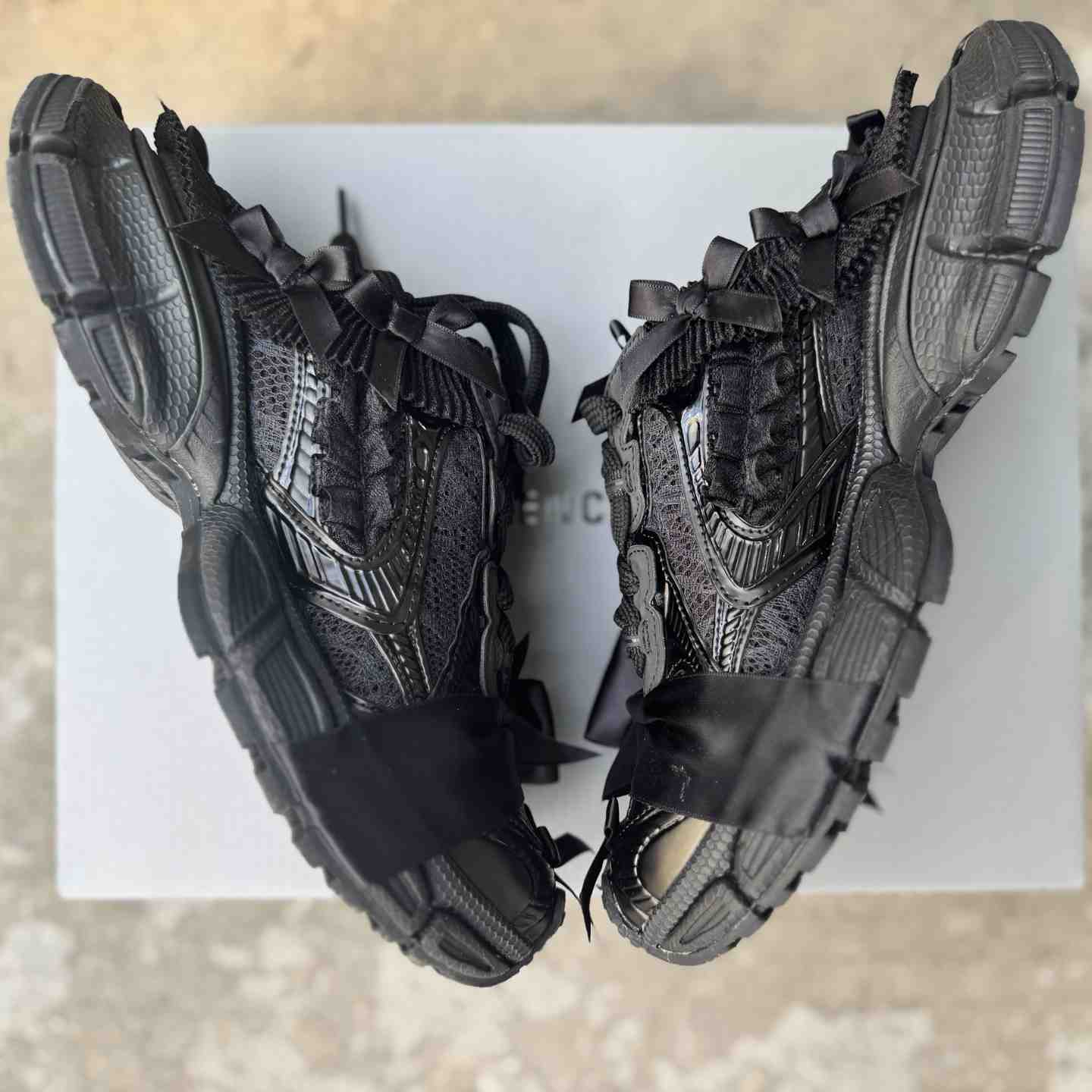 Balenciaga 3XL Mule “Black” Distressed Closed-Toe Half Slip-On Sneaker  - EUR FASHION