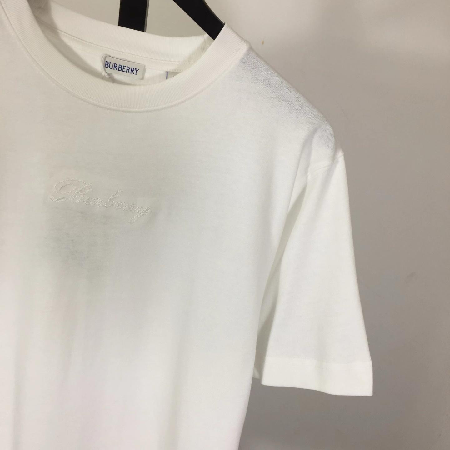 Burberry Check Cursive Logo Cotton T-shirt - EUR FASHION