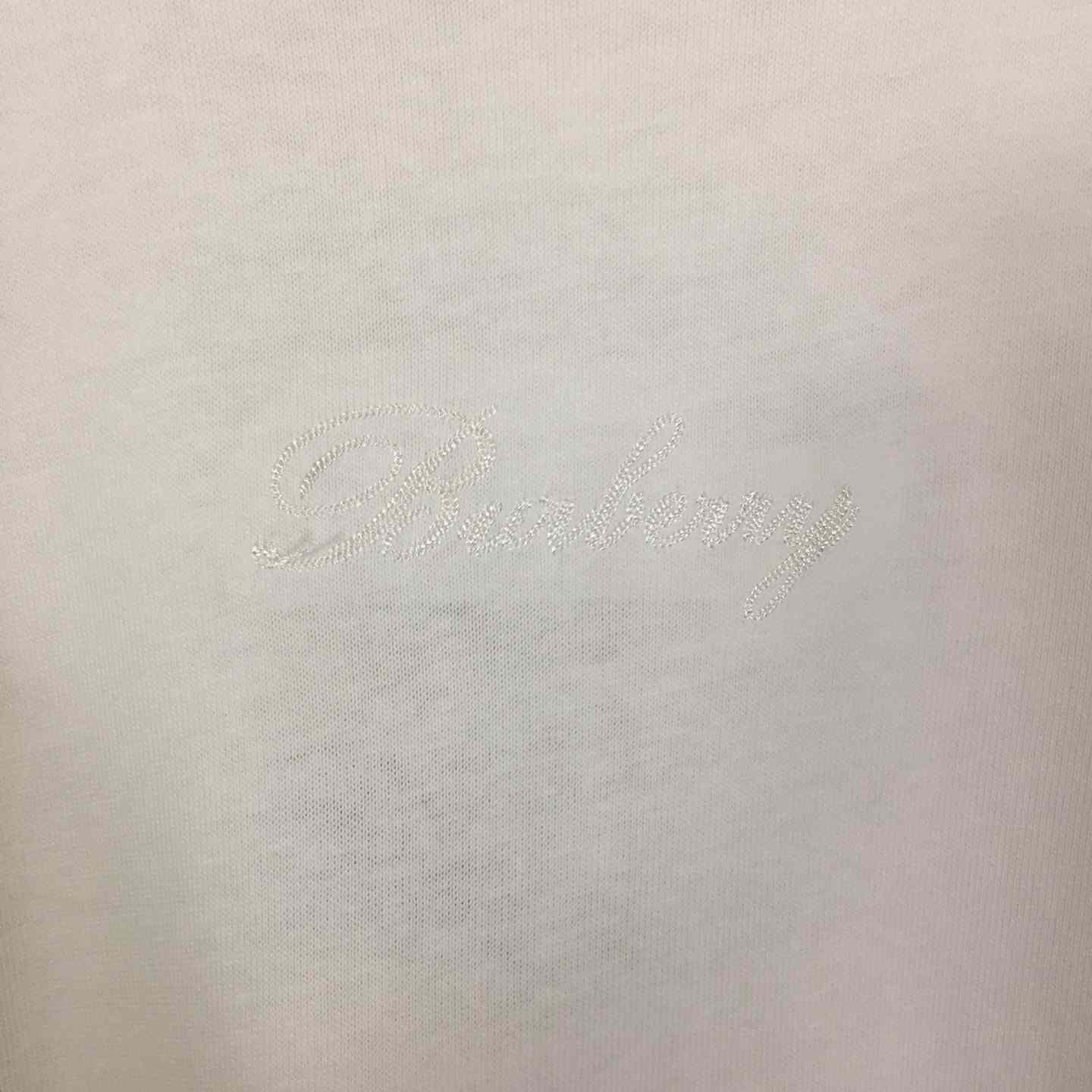 Burberry Check Cursive Logo Cotton T-shirt - EUR FASHION