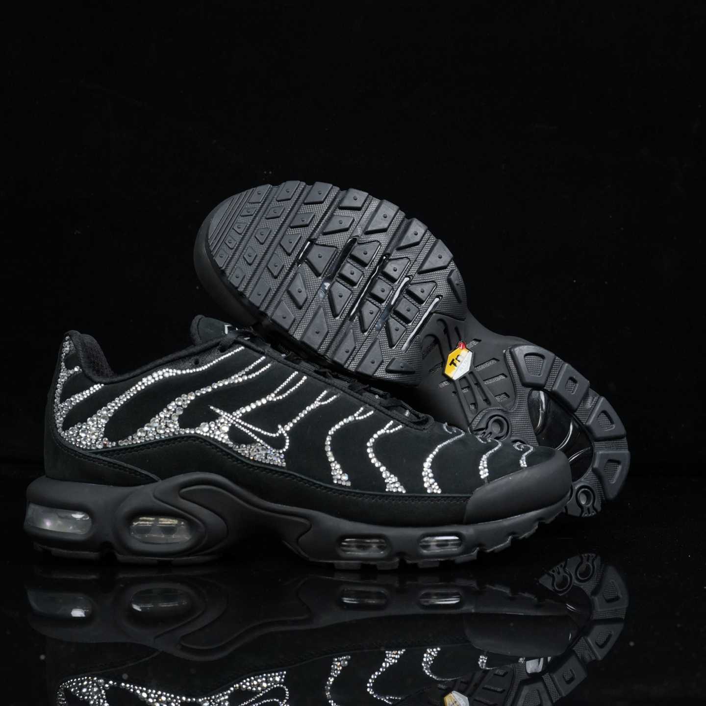 Nike Swarovski x WMNS Air Max Plus “Moonlight” Black/Silver Diamond Casual Running Shoes FZ4237-001 - EUR FASHION