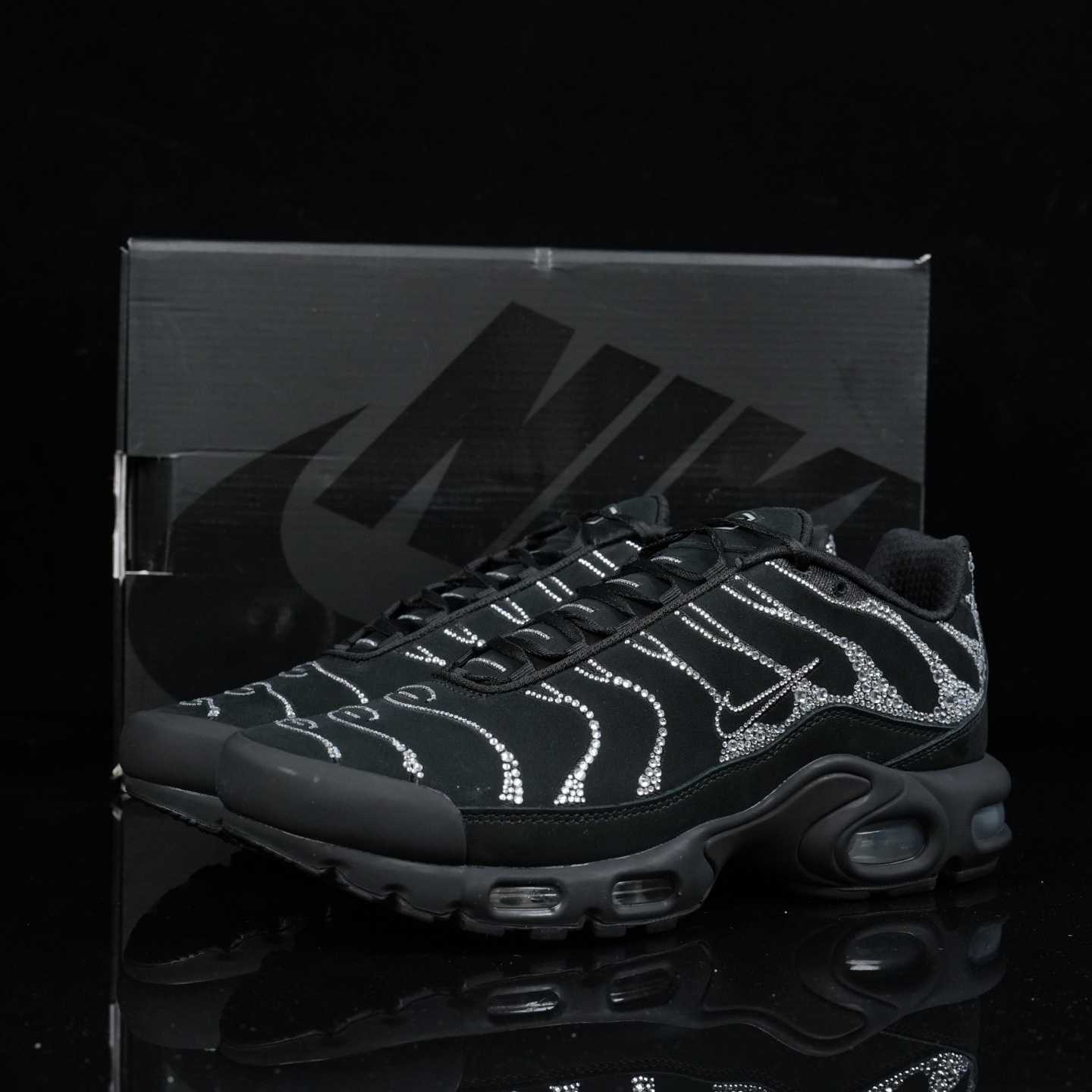 Nike Swarovski x WMNS Air Max Plus “Moonlight” Black/Silver Diamond Casual Running Shoes FZ4237-001 - EUR FASHION