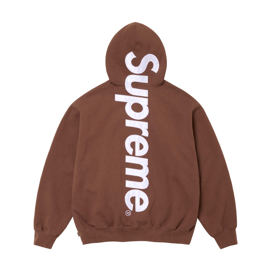 Supreme Satin Appliqué Hooded Sweatshirt - EUR FASHION