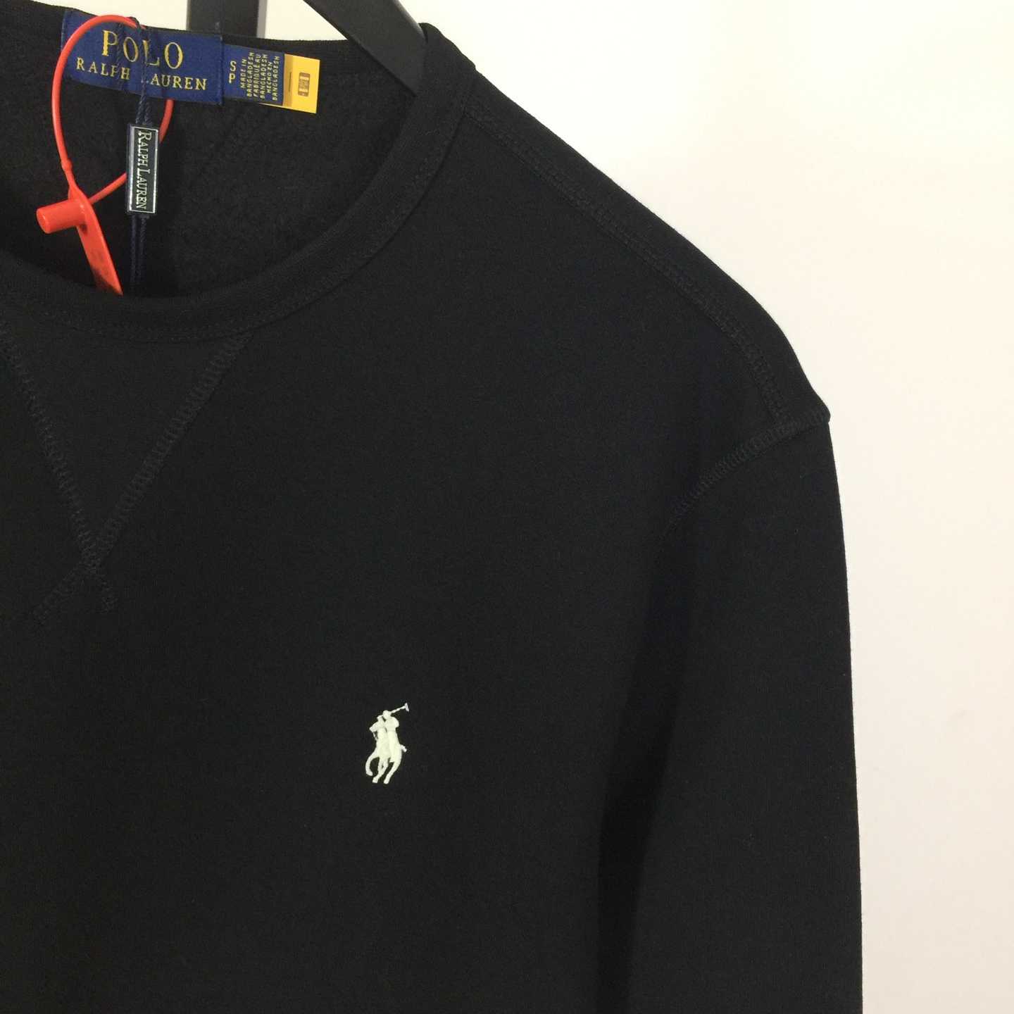 Ralph Lauren Black Cotton-blend Crewneck - EUR FASHION