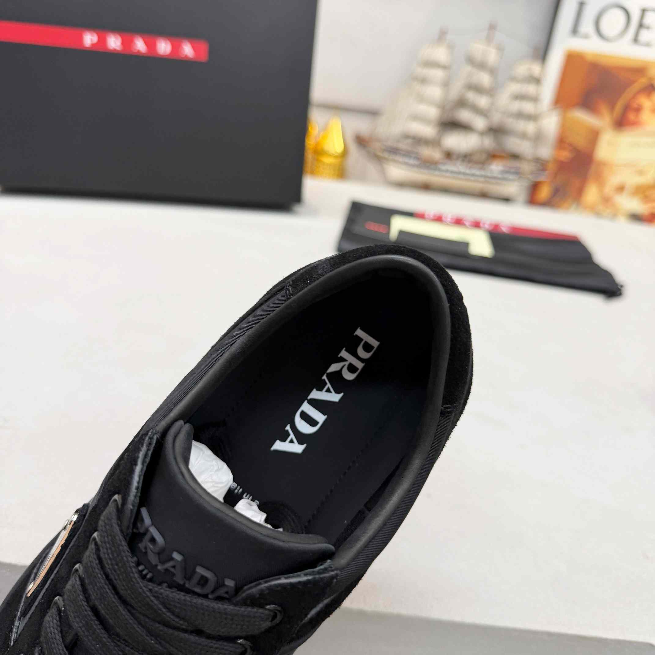 Prada Downtown Re-Nylon And Suede Sneakers - EUR FASHION
