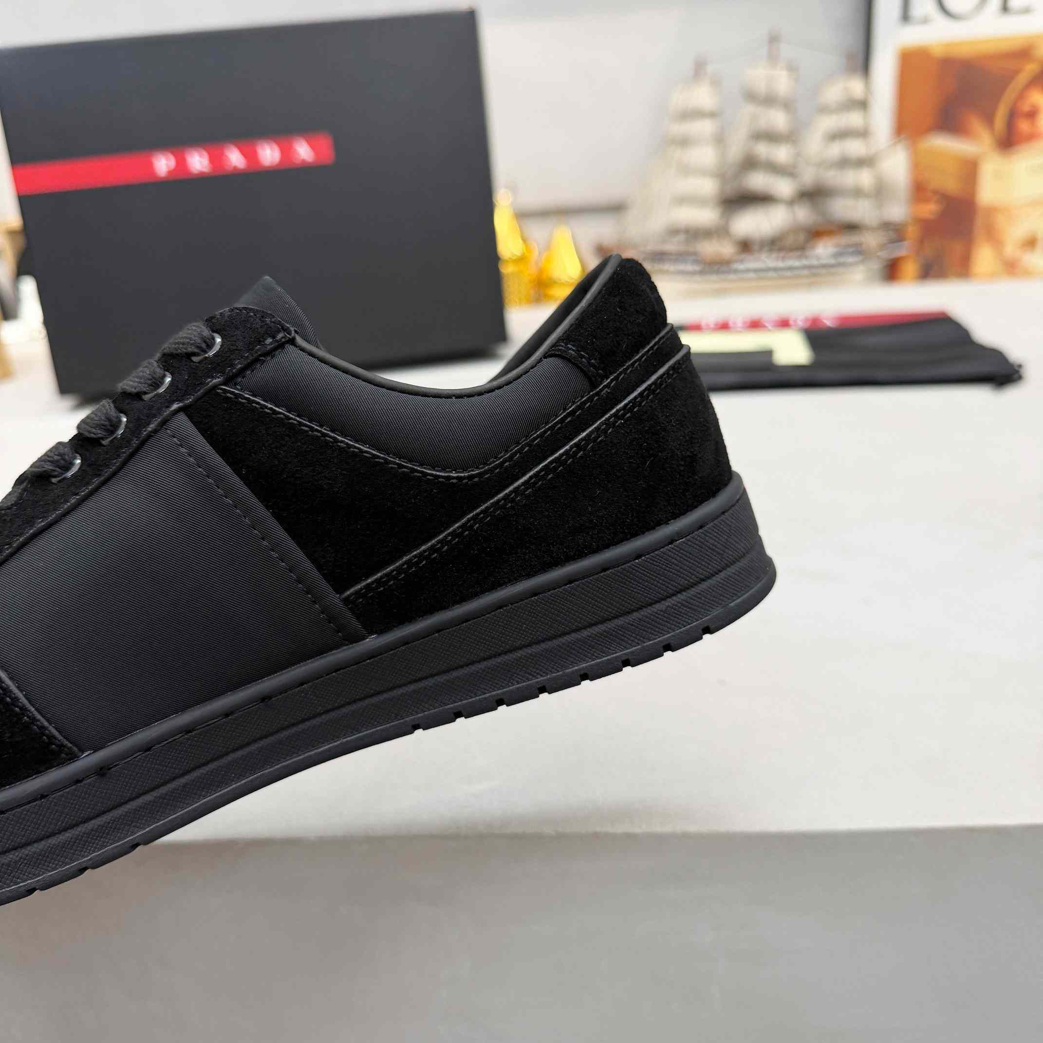 Prada Downtown Re-Nylon And Suede Sneakers - EUR FASHION