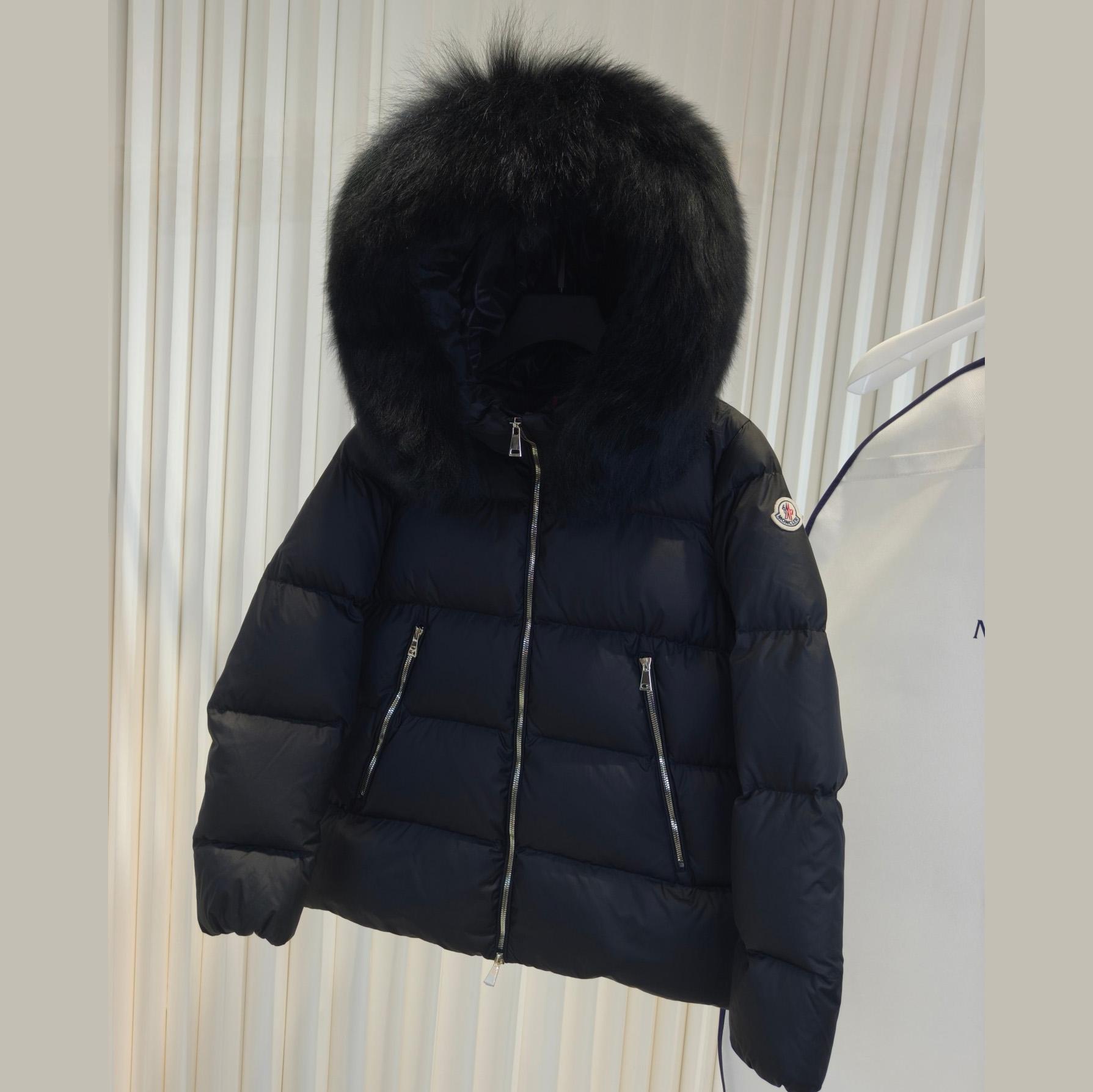 Moncler Laichefur Hooded Shearling-Trimmed Short Down Jacket - EUR FASHION