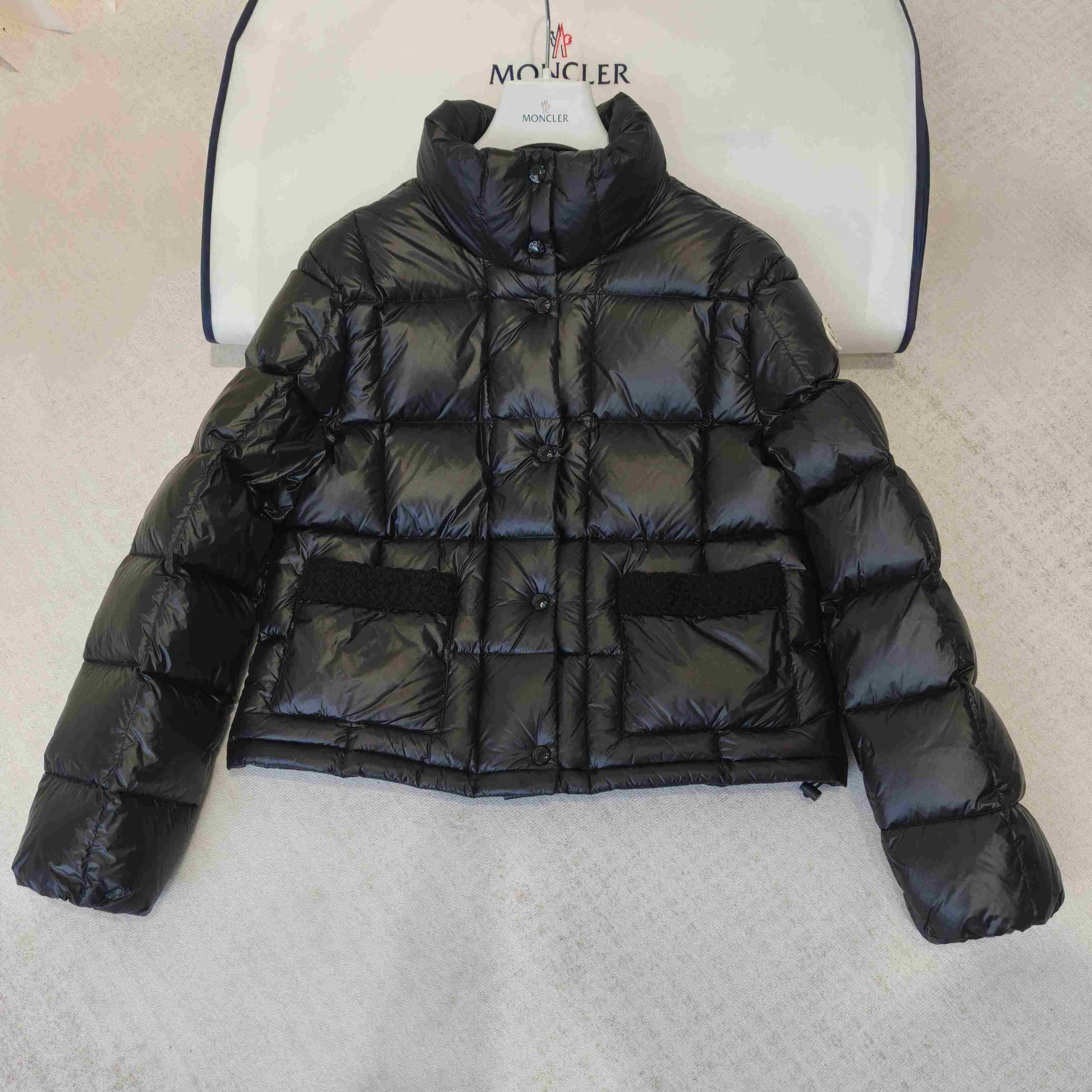 Moncler Jarcieu Braided Trim Short Down Jacket  - EUR FASHION