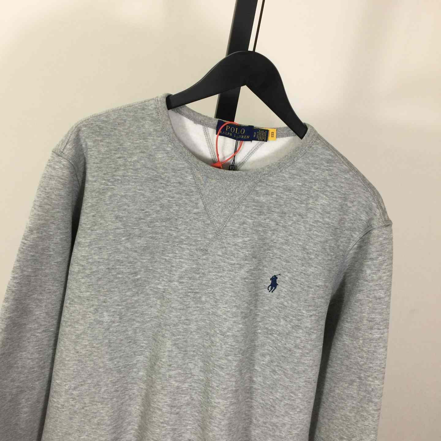 Ralph Lauren Grey Cotton-blend Crewneck - EUR FASHION
