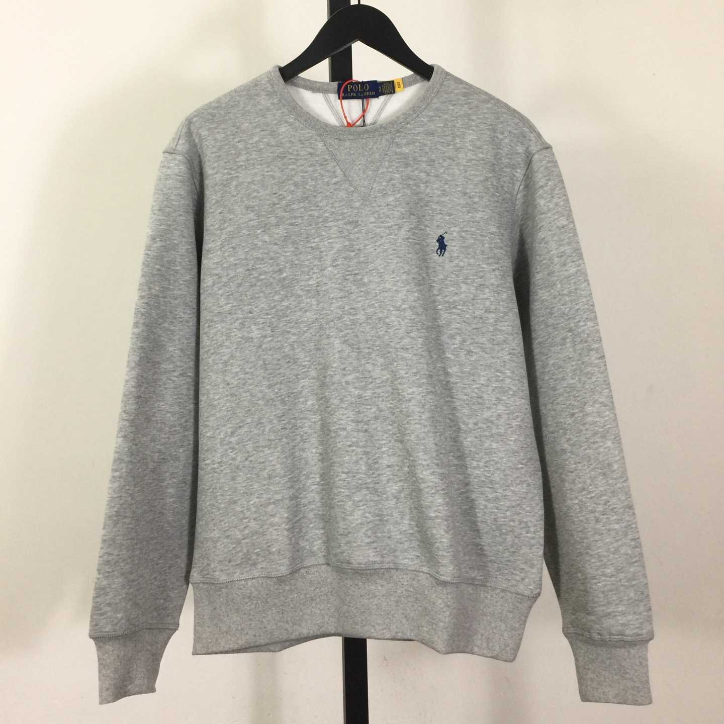 Ralph Lauren Grey Cotton-blend Crewneck - EUR FASHION