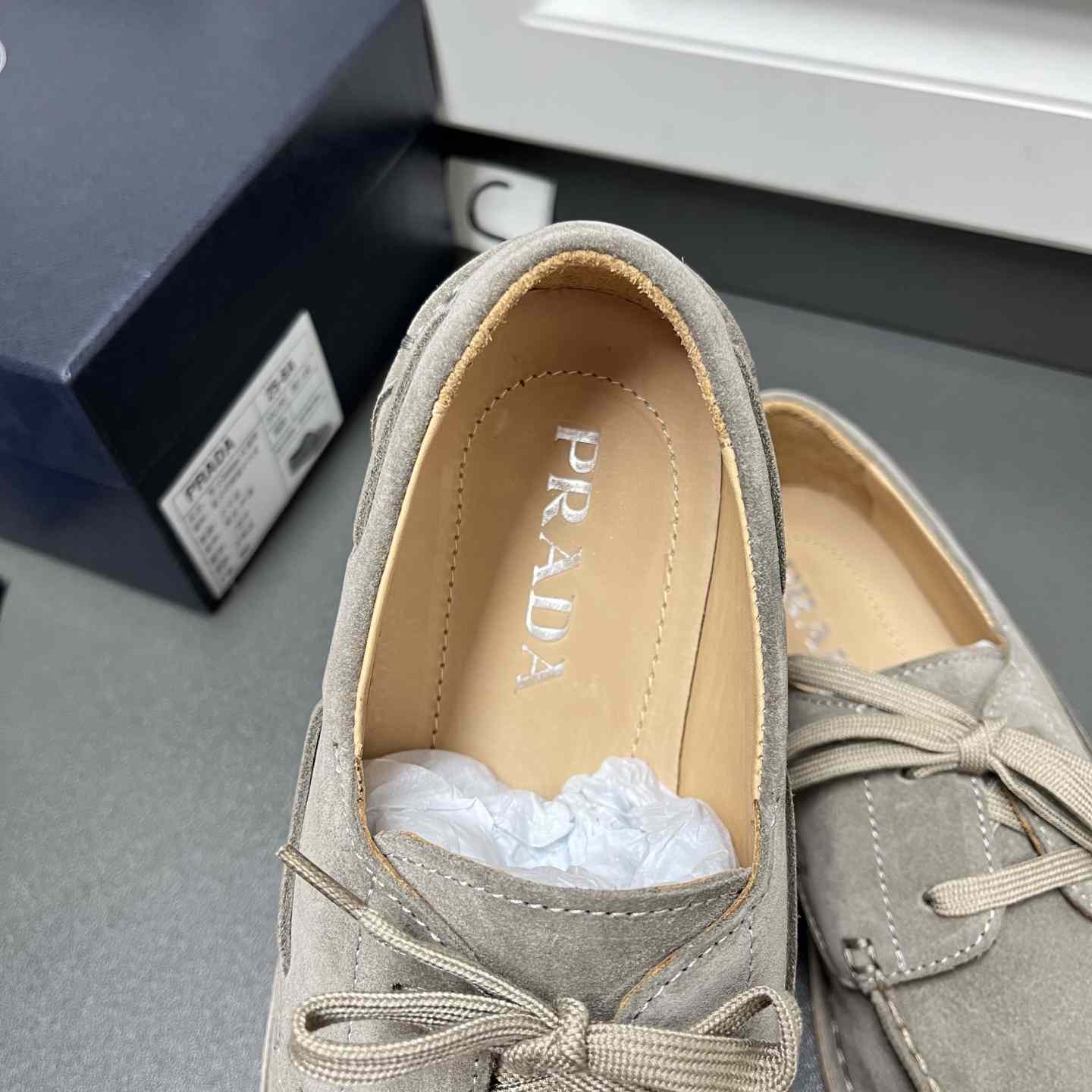 Prada Bleached Suede Loafers - EUR FASHION