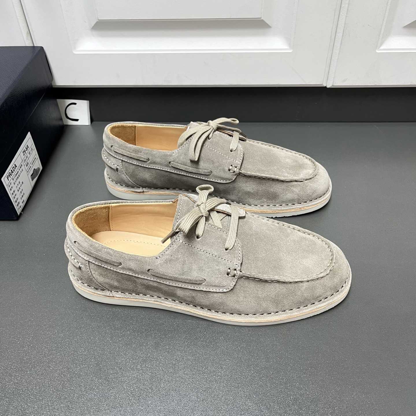 Prada Bleached Suede Loafers - EUR FASHION