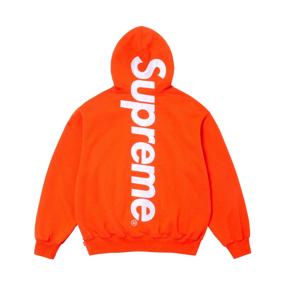 Supreme Satin Appliqué Hooded Sweatshirt - EUR FASHION