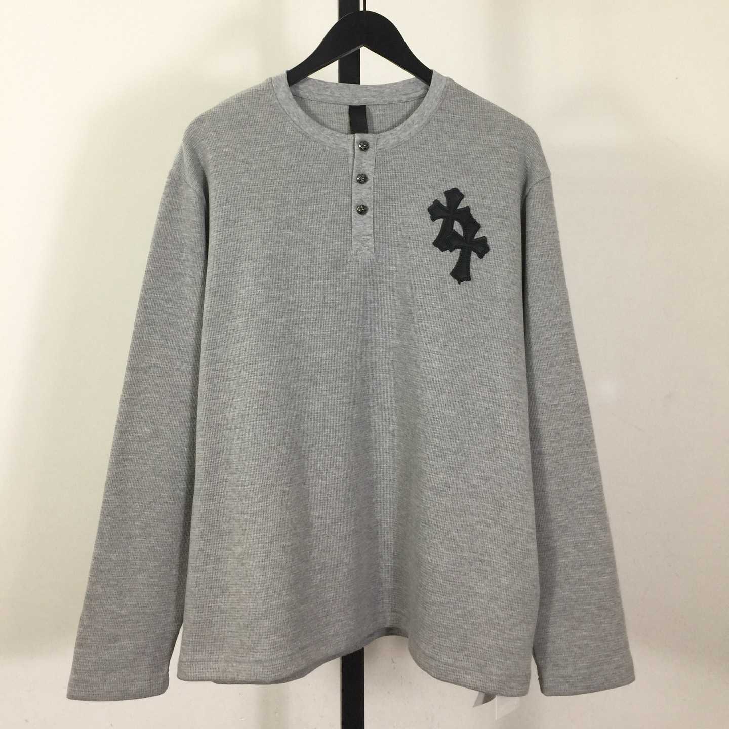 Chrome Hearts Waffle Henley Collar Long Sleeves - EUR FASHION