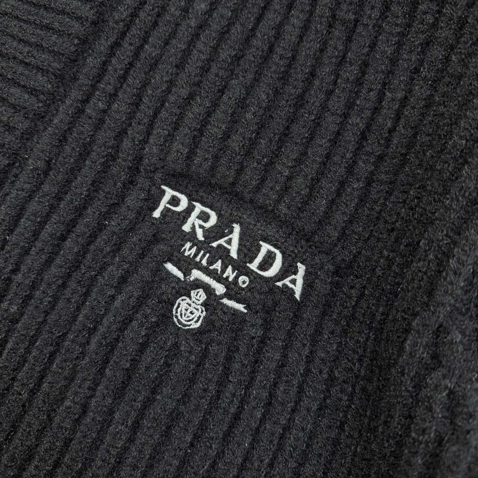 Prada Cashgora Ribbed-Knit Cardigan - EUR FASHION