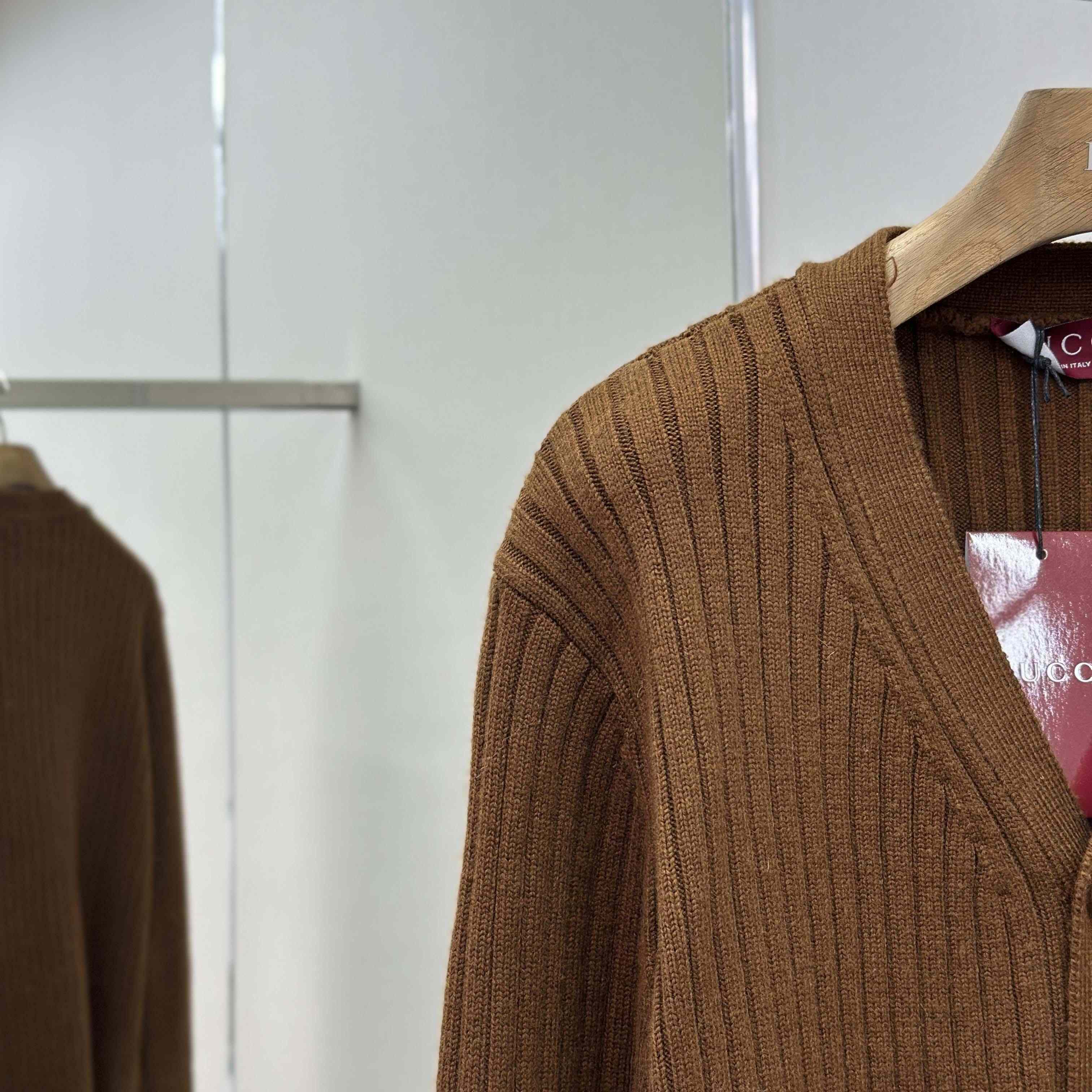 Gucci Rib Wool Cashmere Knit Cardigan - EUR FASHION