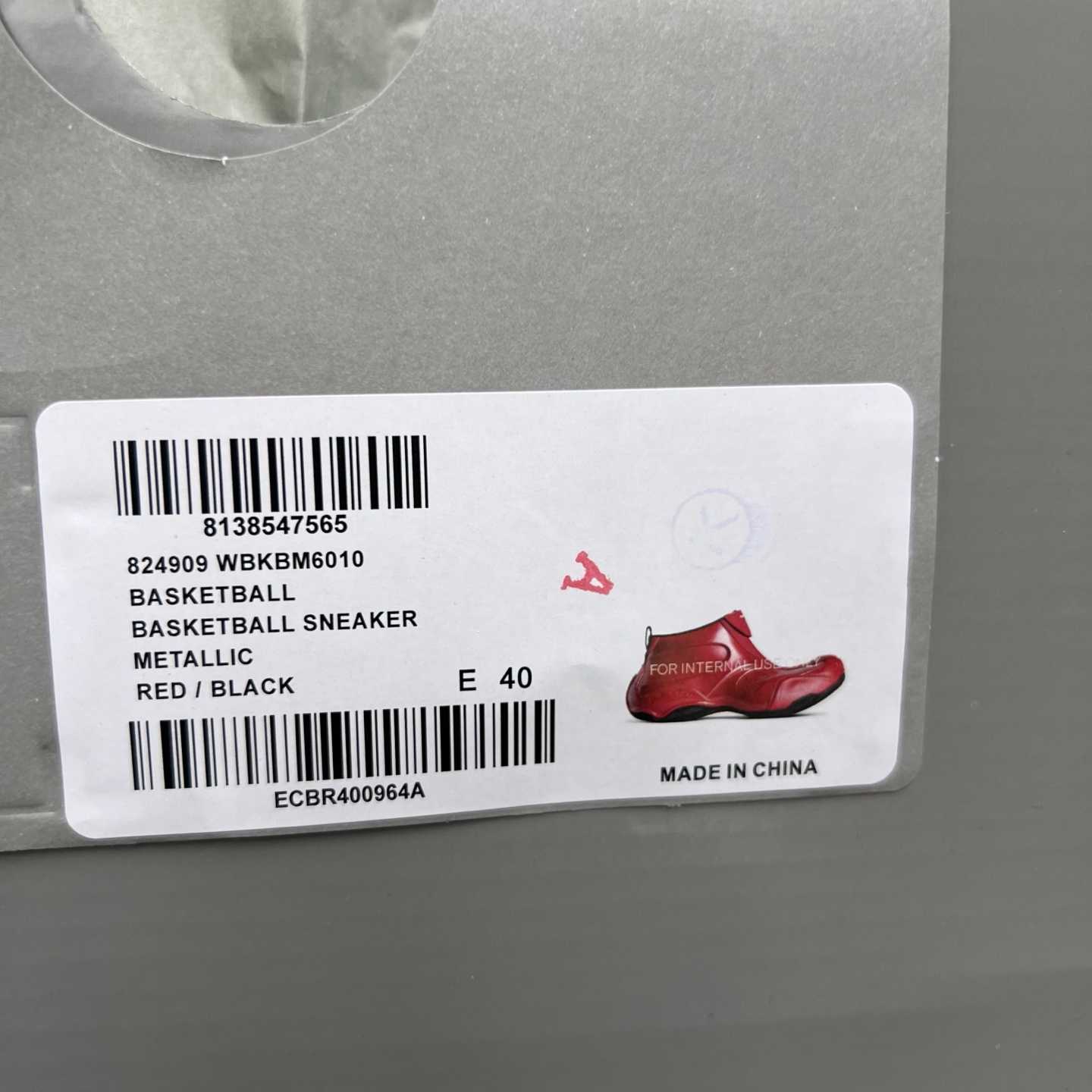 Balenciaga Basketball Sneaker 19th Edition “Black/Red” 824909WBKBM6010 - EUR FASHION