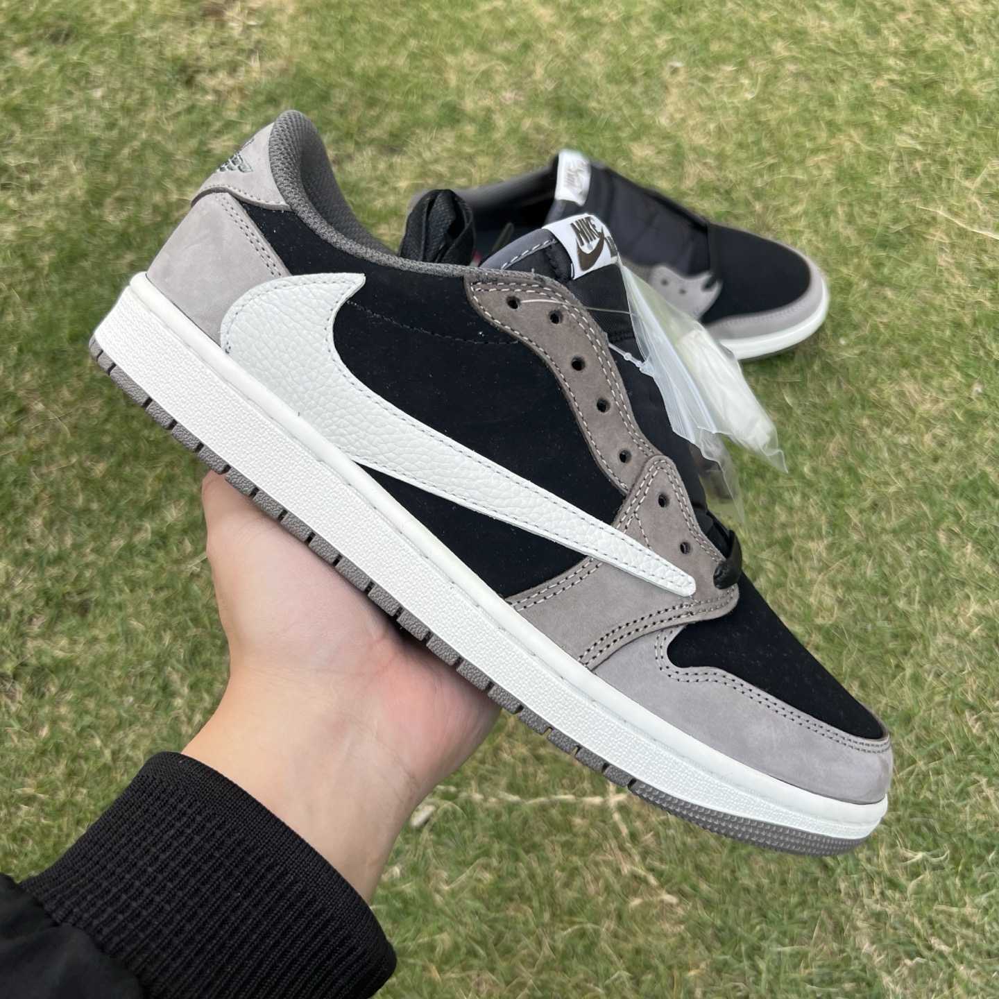 Travis Scott x Air Jordan 1 Low OG “Cactus Jack” Black/Grey Low-Top Sneaker DM7866-201 - EUR FASHION