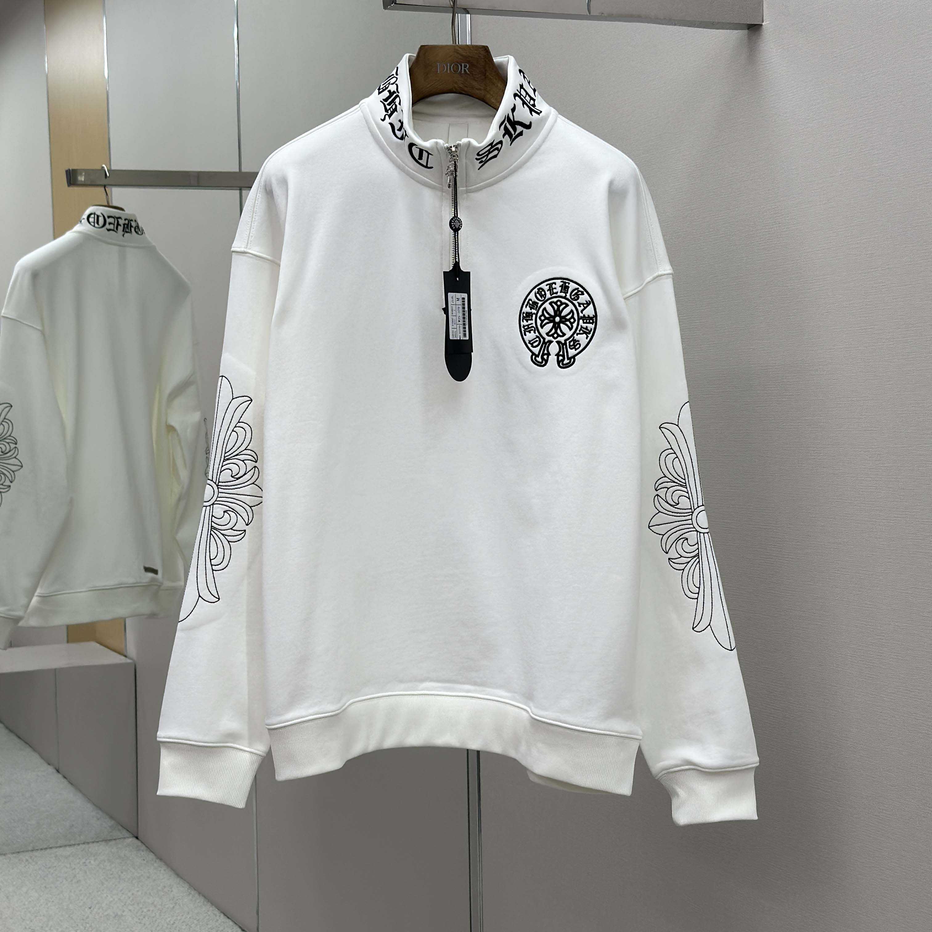 Chrome Hearts Half-zip Sweatshirt - EUR FASHION