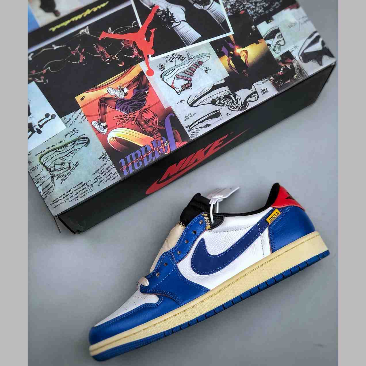 Union LA x Air Jordan 1 Low “White Blue Patchwork” HQ6998-146 - EUR FASHION