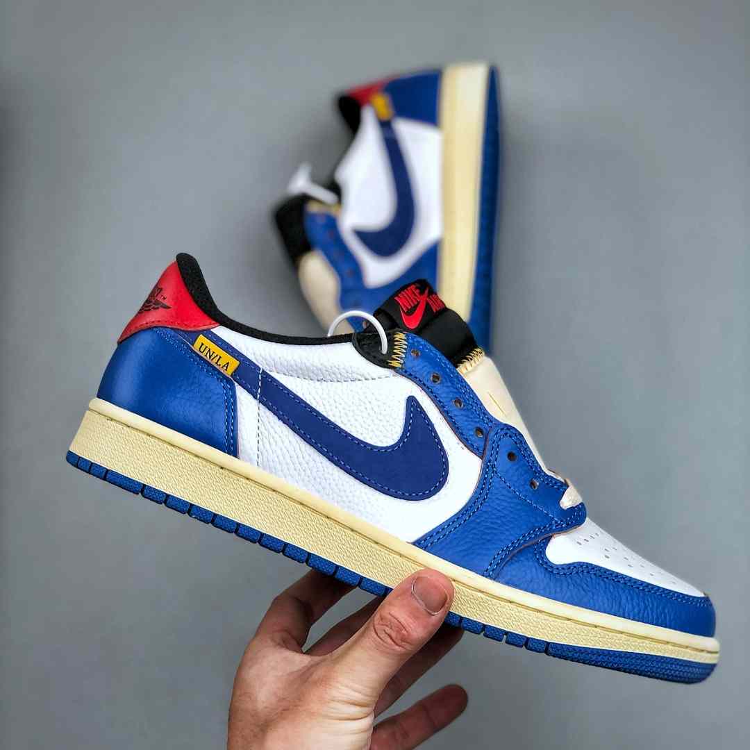 Union LA x Air Jordan 1 Low “White Blue Patchwork” HQ6998-146 - EUR FASHION