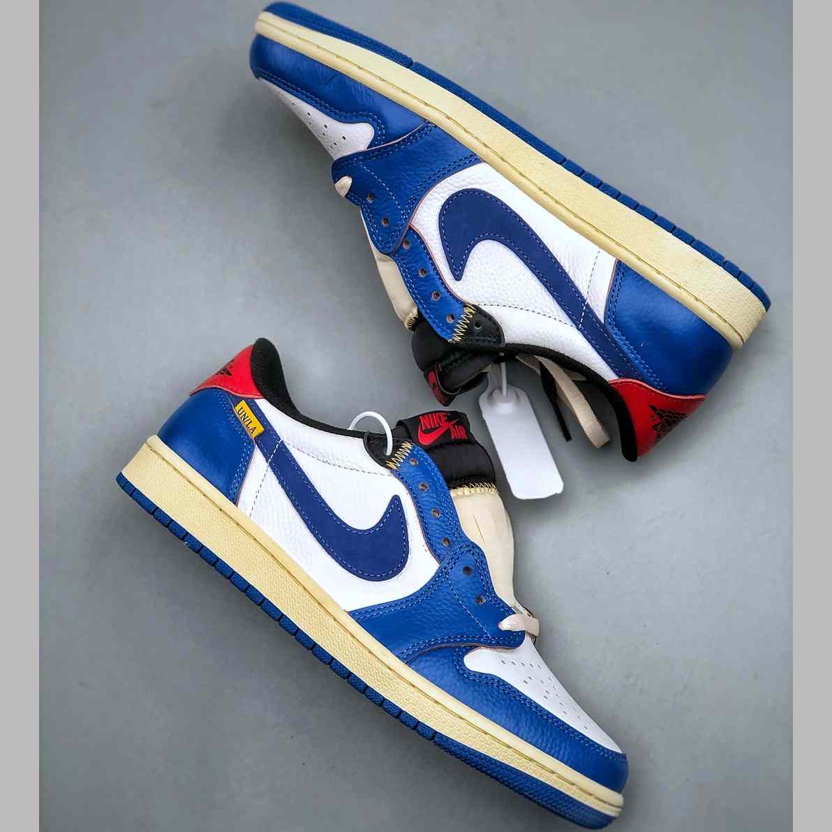 Union LA x Air Jordan 1 Low “White Blue Patchwork” HQ6998-146 - EUR FASHION